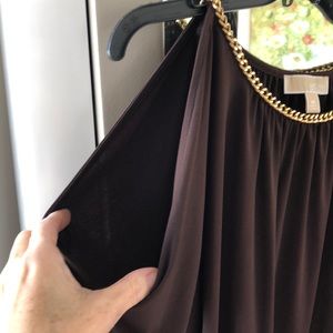 Michael Kors blouse with gold chain links